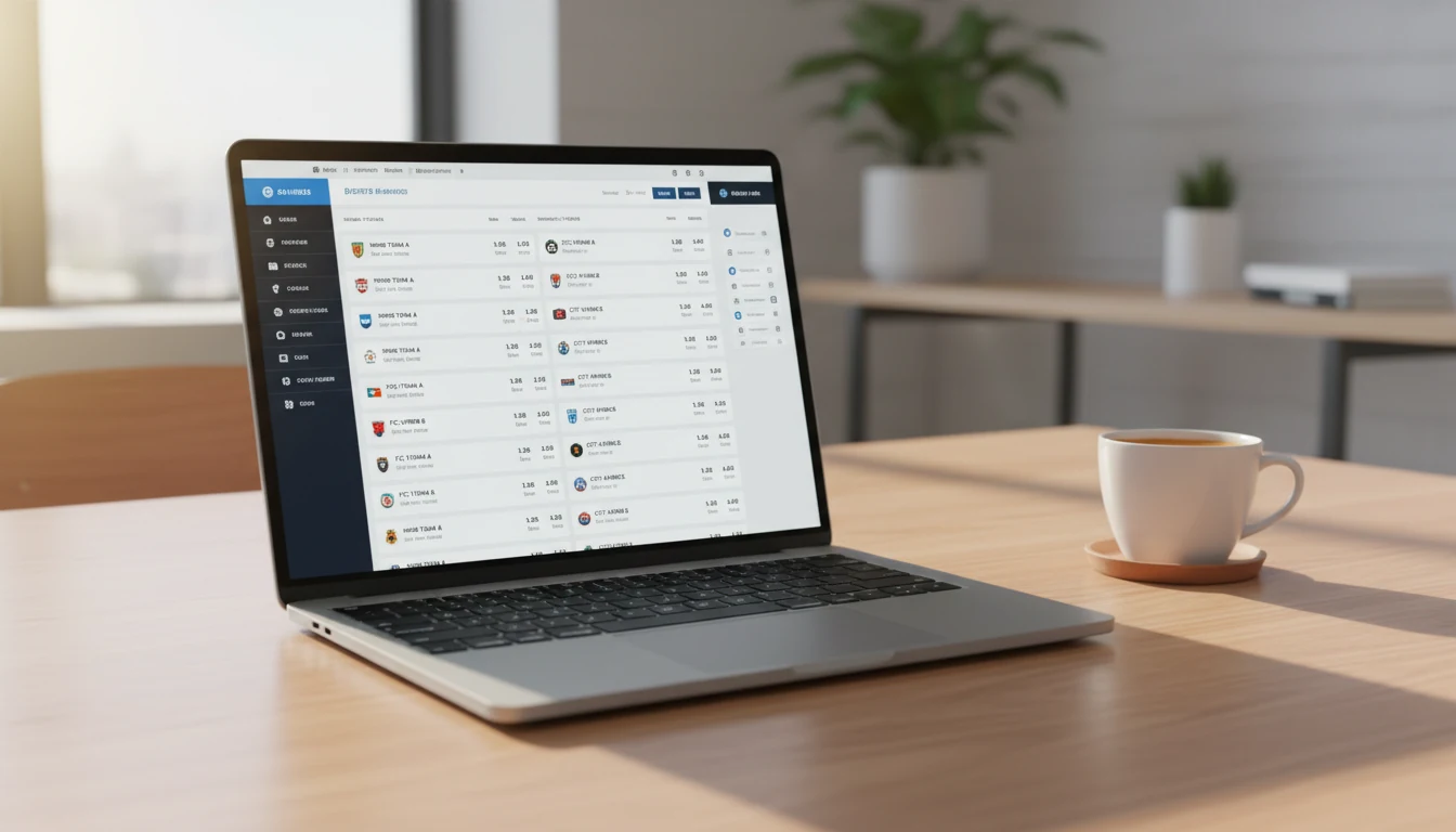 Schermo di laptop mostra interfaccia di un sito di scommesse sportive italiano