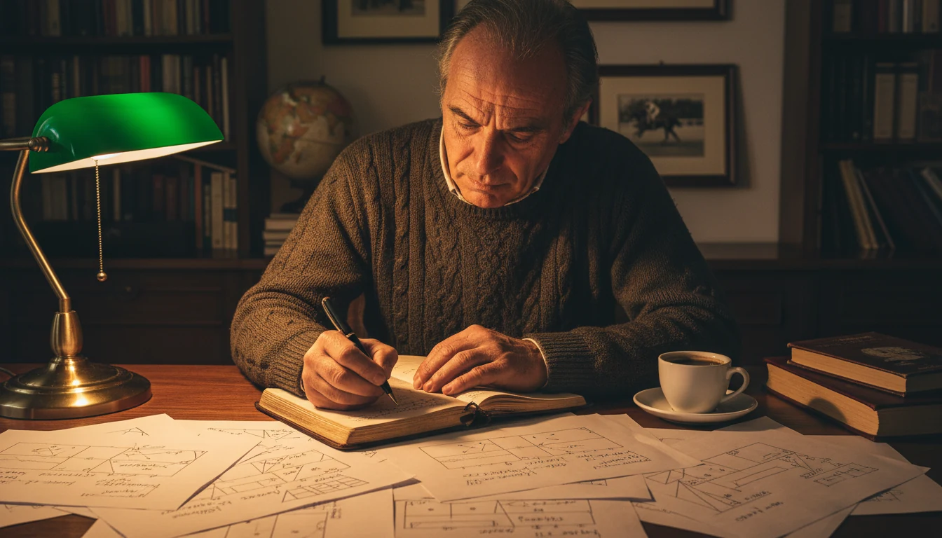 Scommettitore esperto che pianifica le giocate con blocco appunti