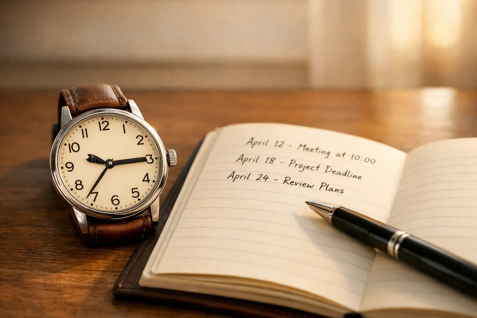 Orologio e appunti che simboleggiano il timing delle scommesse